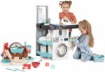 Smoby Set spălătorie cu mașină de spălat cu încărcare frontală și bucătarul jucăuș Rowenta Wash&Clean Laundry Smoby pentru fabricarea dulciurilor cu aspirator electronic cu sunete (SM330320-15)