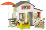 Smoby Casă cu bucătărie Friends House DeLuxe Life Smoby extensibilă și o cafenea în colțul străzii (SM810250-R) Casuta pentru copii