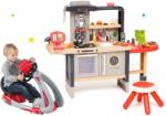 Smoby Set restaurant cu bucătărie electronică Chef Corner Restaurant Smoby și simulator V8 Driver cu sunete și lumini (SM312303-11) Bucatarie copii