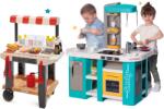 Smoby Set bucătărie de jucărie electronică Tefal Studio 360° XL Bubble Smoby și stand de mâncare Street Food (SM311045-28) Bucatarie copii