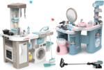 Smoby Set bucătărie electronică cu mașină de spălat și masă de călcat Tefal Cleaning Kitchen 360° Smoby și măsuță cosmetică aspirator electronic cu sunete (SM311050-26) Bucatarie copii