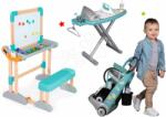 Smoby Set bancă şcolară din lemn Modulo Space pliabilă magnetică Smoby pentru cretă și cărucior de curățenie cu masă de călcat (SM420301-10)