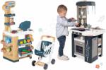 Smoby Set bucătărie și magazin Market Tefal Studio Kitchen 360° Smoby electronică cu sunete realiste cu coș de cumpărături și scanner cu sunete și lumini (SM311056-12) Bucatarie copii