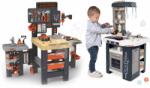 Smoby Set bucătărie și atelier de lucru Tefal Studio Kitchen 360° Smoby electronică cu sunete inginerie mecanică, instalații, vopsitorie și tâmplărie (SM311056-4) Bucatarie copii