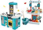 Smoby Set bucătărie de jucărie electronică Tefal Studio 360° XL Bubble Smoby și stand de legume Bio cu cărucior Organic Market (SM311045-22) Bucatarie copii