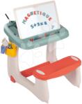 Smoby Bancă pentru desenat și magneți Little Pupils Desk Smoby cu tablă cu două fețe și spațiu de depozitare cu 80 de accesorii (SM420107)
