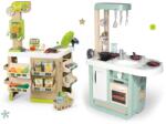 Smoby Set bucătărie cu sunete Cherry Kitchen Green Smoby cu supermarket Fresh Market și alimente bio (SM310911-2) Bucatarie copii