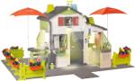 Smoby Casă cu grădină mare Friends House DeLuxe Life Smoby extensibilă și cu refreshments sub umbrele (SM810250-G) Casuta pentru copii