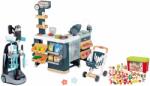 Smoby Set cărucior de curățenie și magazin cu cântar Rowenta Trolley Smoby cu scanner electronic pentru alimente și un aspirator electronic (SM330319-11)