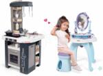 Smoby Set bucătărie și măsuță cosmetică Tefal Studio Kitchen 360° Smoby electronică cu sunete realiste și taburet Frozen (SM311056-11) Bucatarie copii