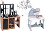 Smoby Set bucătărie modernă Loft Industrial Kitchen Smoby și centru de îngrijire pentru păpușă cu sunete și lumini (SM312600-19) Bucatarie copii