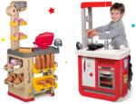 Smoby Set bucătărie electronică de jucărie Bon Appetit cu aparat de cafea Smoby și patiserie cu cozonac Baguette&Croissant Bakery (SM310819-1) Bucatarie copii