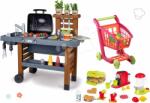 Smoby Set grătar pentru grădină cu aparat de vafe Garden Kitchen Smoby cu bucătărie cu apă curentă și un mixer cu espressor (SM312004-3) Bucatarie copii