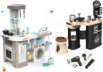 Smoby Set bucătărie electronică cu mașină de spălat și masă de călcat Tefal Cleaning Kitchen 360° Smoby și frizerie cu trei compartimente Barber cu uscător electronic pentru păr (SM311050-25) Bucatarie copii