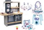 Smoby Set bucătărie electronică cu înălțime reglabilă Tefal Evolutive New Kitchen Smoby și măsuță cosmetică Frozen cu valiză cosmetică (SM312308-10) Bucatarie copii