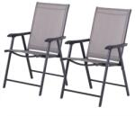 AOSOM Összecsukható kerti szék karfával 2 darabos szett