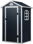 AOSOM Kerti kisház szürke szerszámos kamra 134x104x204 cm
