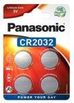 Panasonic gombelem (CR2032EL/4BP, 3V, lítium) 4db/csomag (CR2032/4BP-PR) (CR2032/4BP-PR)
