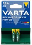 VARTA RECHARGE ACCU POWER elem AAA, újratölthető, 2db/csomag (VARTA_05703301402) (VARTA_05703301402)