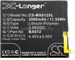 Cameron Sino Li-Polymer akku (3.85V/3000mAh, Meizu BA612 kompatibilis) FEKETE (CS-MX612XL) (CS-MX612XL)