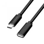 LogiLink USB 2.0 Type-C kábel, C/M-USB-C/F, PD, fekete, 2 m (CU0211) (CU0211)