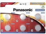 Panasonic gombelem (CR2025, 3V, lítium) 6db/csomag (CR-2025EL/6BP) (CR-2025EL/6BP)