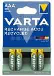 VARTA RECHARGE ACCU RECYCLED elem (AAA, 1.2V, 800mAh Ni-MH, újratölthető) 4db/csomag (VARTA_56813101404) (VARTA_56813101404)