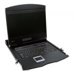 LogiLink KVM-konzol 19'-es képernyővel, VGA, USB-A, PS/2, QWERTY billentyűzet (LC902US) (LC902US)