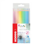 Kores 12 darabos Kores pasztell színes ceruza készlet, háromszög alakú (LCMKO93311)
