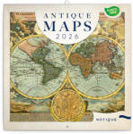 NOTIQUE Régi térképek 2026 jegyzetfüzet, 30 x 30 cm