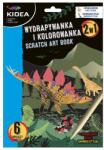 DERFORM Kidea 2 az 1-ben képkarcoló és színező készlet - Dinoszauruszok (WKCKA) (WKCKA)