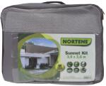 Nortene Kit plasa de umbrire, inele de inox, rezistenta UV, 3.6x3.6 m, gri, Nortene, NRT2012348 (NRT2012348)