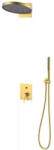 AREZZO design Falba süllyesztett csaptelep, Arezzo design Elegant zuhanyszett, szálcsiszolt arany AR-2095BG - zuhanykabin