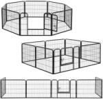 Juskys Fém kennel kölyökkutyáknak - 160x160x60 cm (27191)