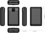 VEGER Power Bank Veger S20-20000 mAh LCD Gyors Töltő PD22, 5W Fekete