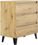 TEMPO KONDELA Komód, Artisan Tölgy, Bogan New 3S70