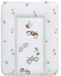 CEBA BABY - Saltea de infasat moale Retro Cars, Fara ftalati, 70 x 50 cm, Alb/Bej (W-143-000-640) Saltea bebelusi