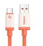 Baseus Cablu Date si Incarcare USB-A - USB-C Baseus Zero Degree Series, 100W, 2m, Rosu - evomag