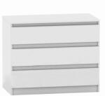 TEMPO KONDELA 3 Fiókos Komód, Fehér, Hany New 003 - fizz