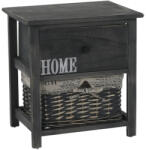 TEMPO KONDELA Komód, 1 Kosár, 1 Fiók, Szürke-Barna, Darkie 1 - fizz