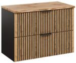 Comad Set dulap Comad Xilo XILO BLACK WOTAN 82-80-D-2S, blat Comad Nature Wotan NATURE WOTAN 89-80-46 M (SETXILBNATWOTAN80CM)