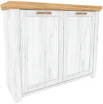 TEMPO KONDELA Komód J, Tölgy Craft Arany/Tölgy Craft Fehér, Sudbury