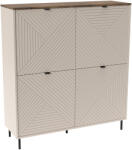 TEMPO KONDELA Polcos Szekrény, Kasmír/Castello Tölgy, Eyco 4D