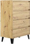 TEMPO KONDELA Komód, Artisan Tölgy, Bogan New 4S70