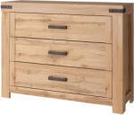 TEMPO KONDELA Komód 3S, Wotan Tölgy, Moratiz