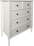 TEMPO KONDELA Komód, Fehér/Fekete, Teana