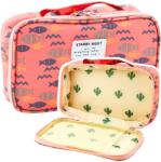 Lean Tolltartó, Iskolai Szervező, Kozmetikai Táska, Kiegészítő Zsebbel, Halszálka, Rózsaszín, 22, 5 cm 21822 (21822) (21822)