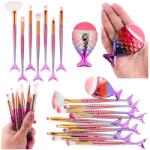 Lean Hableány Farok Smink Ecsetkészlet 11db Szivárvány - 25238 (25238) (25238)