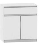 TEMPO KONDELA 2 Ajtós Komód Egy Fiókkal, Fehér, Hany New 007