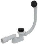 Alca - Kádlefolyó és túlfolyó szett, 800 mm hosszú, Click-Clack, matt fekete A507BLACK-80 (A507BLACK-80)